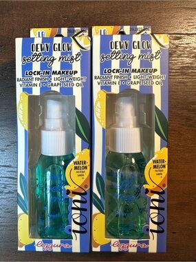 Ioni 2pc LA DOLCE VITA Dewy Glow Setting Spray ~Azzura~ (Watermelon) Radiant NEW